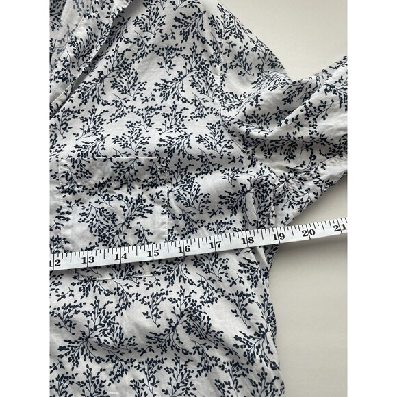Grayson Frank & Eileen The Hero Floral Cotton Button Up Shirt Blue 2 Small Flaw - Picture 6 of 10